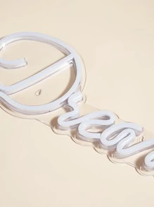 1 pieza en forma de letra neón moderno PVC Letrero de neón LED para casa Decoración - Azul - Ver 4