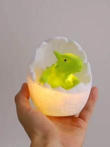 1pc Dinosaur Egg Shaped Night Light - Yellow - View 4