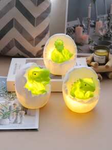 1pc Dinosaur Egg Shaped Night Light - Yellow - View 5