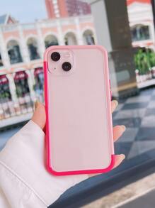 Funda de celular transparente de color combinado marco en contraste - Multicolor - Ver 2