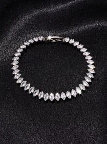 Cubic Zirconia Decor Bracelet