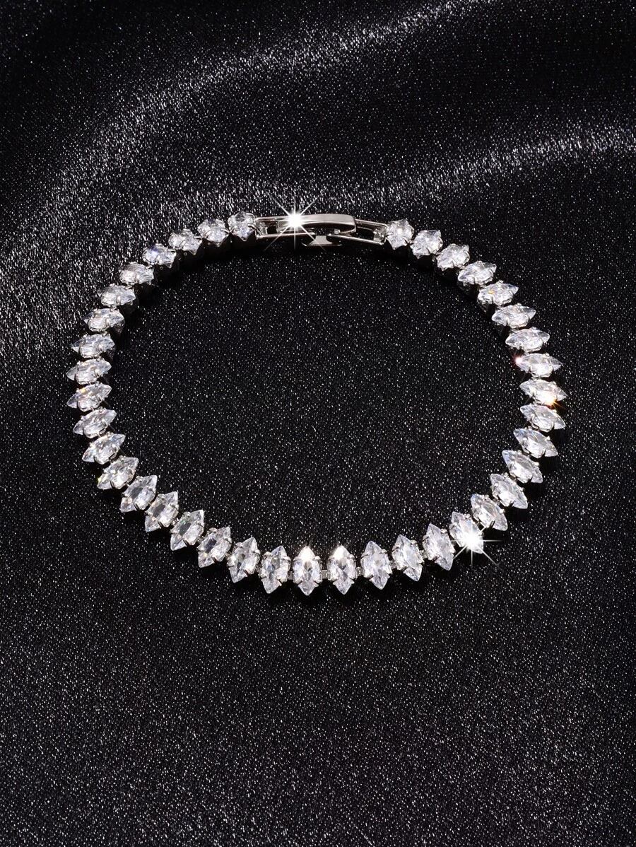 Cubic Zirconia Decor Bracelet