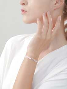 Cubic Zirconia Decor Bracelet