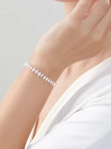 Cubic Zirconia Decor Bracelet