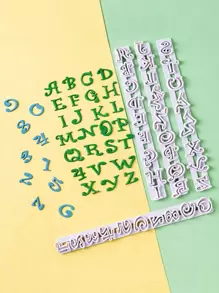 4pcs Alphabet Design Cookie Mold - White - View 2