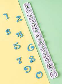 4pcs Alphabet Design Cookie Mold - White - View 3