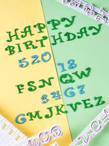 4pcs Alphabet Design Cookie Mold - White - View 5