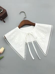 Cổ áo Dickey thêu - trắng - Xem 1