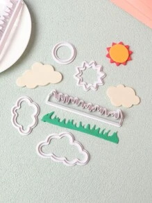 5 piezas Set molde de galleta sol & en forma de nube - Blanco - Ver 1