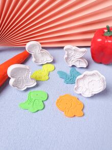 4 piezas Molde de galleta con diseño de dinosaurio - Blanco - Ver 1