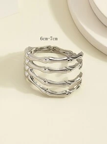 Vòng đeo tay Skull Hand Cuff - Bạc - Xem 3