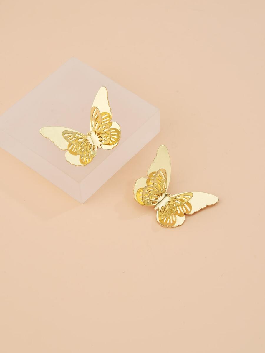 Bông tai đinh tán bướm - Vàng - Xem 1