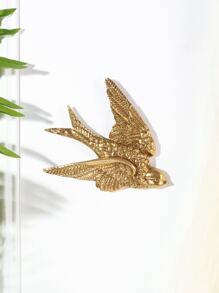 1pc ABS Wall Hanging, Bird Design Hanging Decoration For Home,Home Decor ,Room Decor,Wall Decor Gifts Birthday Graduation - Gold - View 4