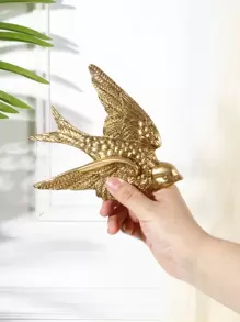 1pc ABS Wall Hanging, Bird Design Hanging Decoration For Home,Home Decor ,Room Decor,Wall Decor Gifts Birthday Graduation - Gold - View 11