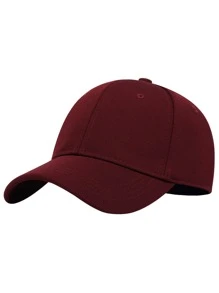 Mũ bóng chày có con dấu phía sau màu trơn cho nam - Màu Đỏ Sâu - Xem 1