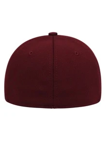 Mũ bóng chày có con dấu phía sau màu trơn cho nam - Màu Đỏ Sâu - Xem 2