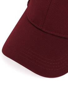 Mũ bóng chày có con dấu phía sau màu trơn cho nam - Màu Đỏ Sâu - Xem 5