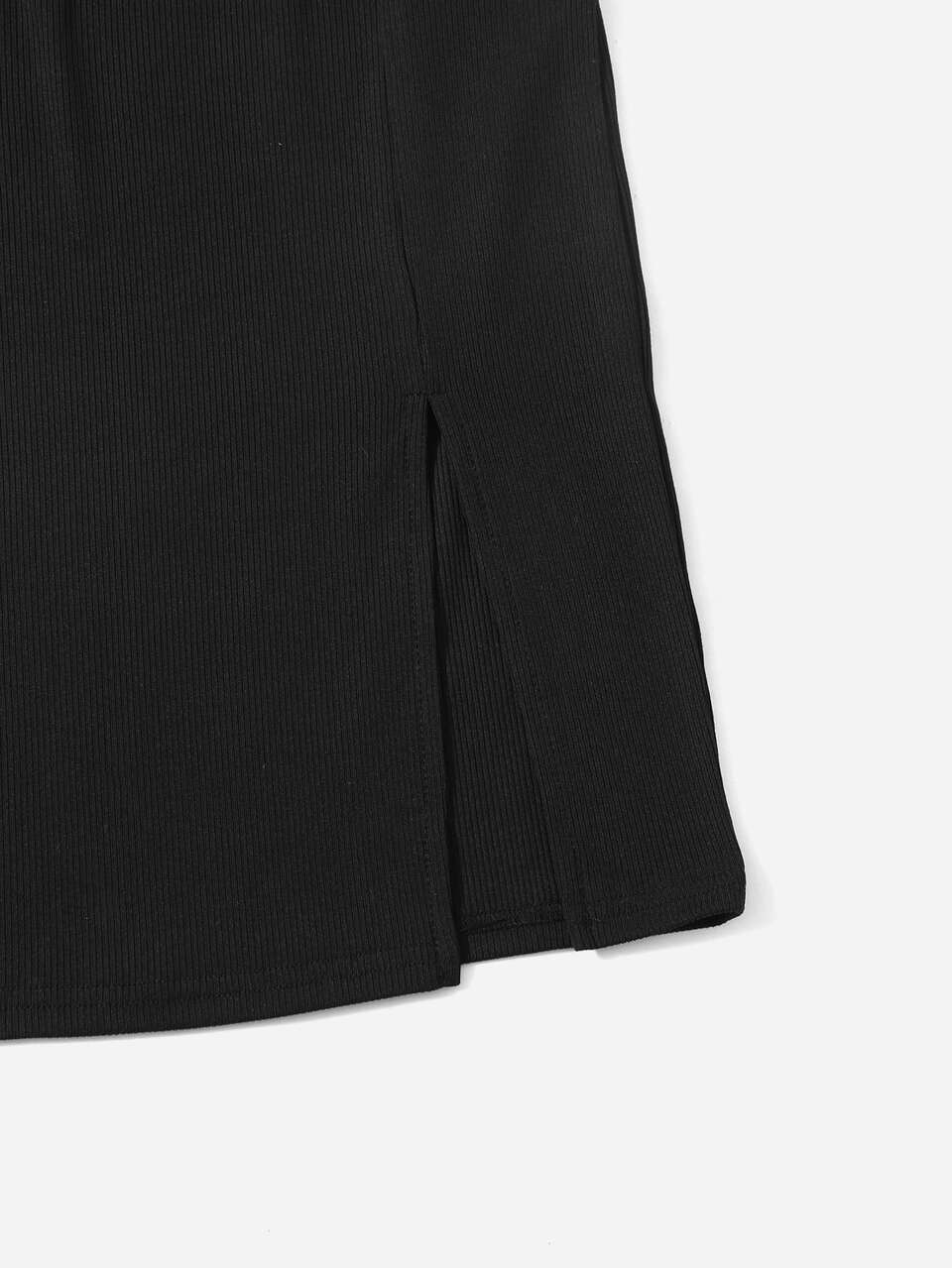 Young Girl Elegant Solid Color  Split Skirt, Summer