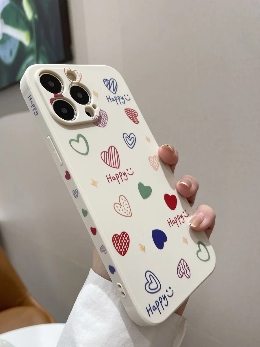 Handyhülle mit Herzendruck kompatibel mit iPhone 11, iPhone 13, Huawei P30 Pro