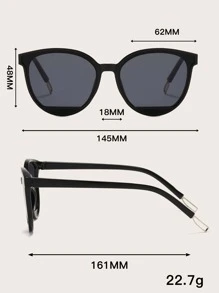 1 件男女通用复古圆形黑色时尚眼镜，适合街头穿着、旅行、度假、运动、驾驶、节日、海滩、EDM 派对、休闲郊游、夏季配饰、家庭旅行、优雅外观、度假氛围、运动、派对、户外活动、街头风格、钓鱼、假日、夏季海滩度假、户外、旅行 - 灰色 - 查看 4