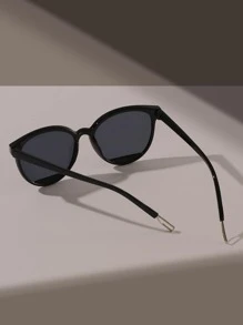 1 件男女通用复古圆形黑色时尚眼镜，适合街头穿着、旅行、度假、运动、驾驶、节日、海滩、EDM 派对、休闲郊游、夏季配饰、家庭旅行、优雅外观、度假氛围、运动、派对、户外活动、街头风格、钓鱼、假日、夏季海滩度假、户外、旅行 - 灰色 - 查看 3