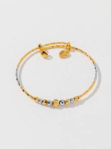 1入組鈴鐺和珠子裝飾手鐲銅首飾類 - 彩色 - 查看 3