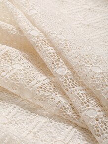 DAZY Slit Hem Sheer Lace Cami Dress Without Liner - Apricot - View 3