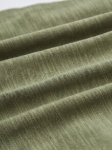 SHEIN 男婴童拼接邊前紐扣連身短褲 - 軍綠色 - 查看 7