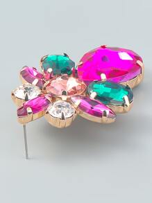 Hoa tai đinh tán trang trí rhinestone - Nhiều màu - Xem 5