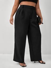 SHEIN Frenchy Pantalon tailleur taille haute à plis
