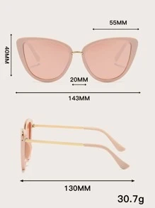 1 副女士猫眼时尚眼镜，适合日常生活优雅女士夏季海滩配饰礼物女士太阳镜太阳镜色调基本款和适合毛衣牛仔裤运动裤连帽衫夹克连衣裙和长袖衬衫的时尚遮阳优雅装扮家庭出游旅行度假夏季海滩度假、户外、旅行 - 淺粉色 - 查看 6