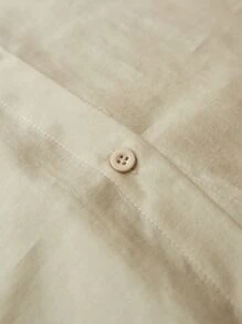 DAZY Puff Sleeve Statement Collar Blouse - Apricot - View 4