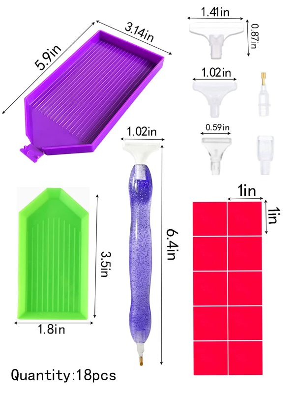 18pcs DIY Diamond Painting Tool SHEIN IN