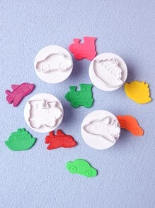 4pcs Traffic Shaped Cookie Mold - White - View 2