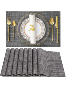 1pc Minimalist Placemat - Dark Grey - View 1