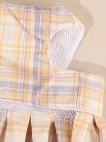 涤纶JK格子裙胸带牵引绳猫狗项圈牵引套装适合户外遛小型猫狗（产品比较小，建议购买大1-2码） - 彩色 - 查看 5