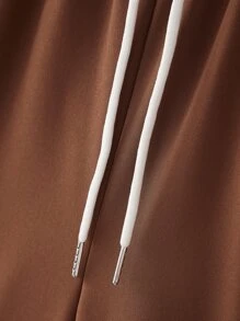 Manfinity Homme Men Striped Shirt & Drawstring Waist Shorts Without Tee - Multicolor - View 4