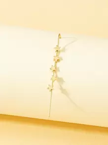 1入組星形裝飾爬行鉤耳環 - 金黃色 - 查看 3