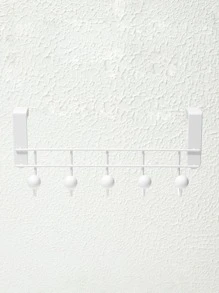 SHEIN Basic living BASIC LIVING Trên Cửa Trang Trí 5 Móc Giá Treo- Màu Trắng - trắng - Xem 9