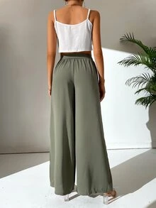 SHEIN Tall Cami Top & Split Hem Trousers - Multicolor - View 2