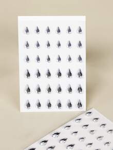1sheet Rhinestone Eye Tattoo Sticker - White - View 4