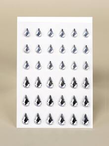 1sheet Rhinestone Eye Tattoo Sticker - White - View 6