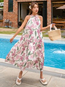 DAZY Vestido de vuelo con estampado floral - Multicolor - Ver 5