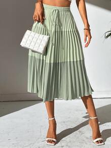 Chiquease Ombre Print Pleated Skirt - Multicolor - View 6