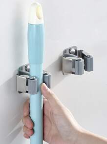 1pc Stainless Steel Mop Holder - Silver - View 2