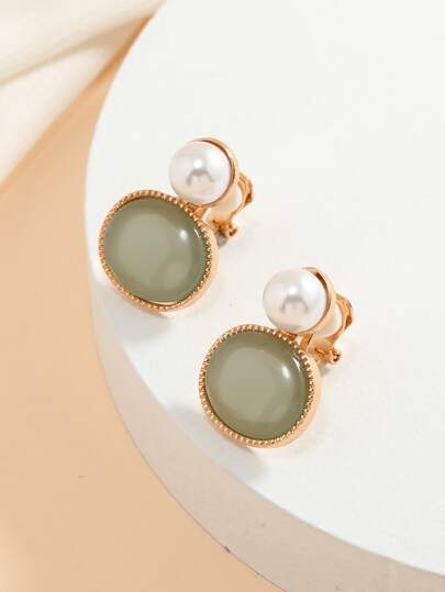 Faux Pearl Decor Ear Cuffs