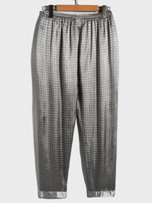 Men Allover Print Lounge Set - Grey - View 5