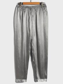 Men Allover Print Lounge Set - Grey - View 6