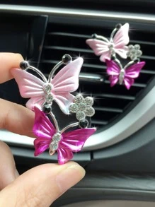 2入組蝴蝶形狀汽車出風口夾 - 彩色 - 查看 3