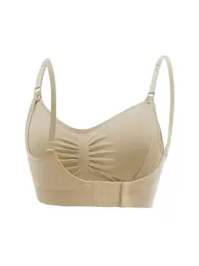 SHEIN Maternity 5pack Solid Ruched Nursing Bra For Mother - Multicolor - View 7